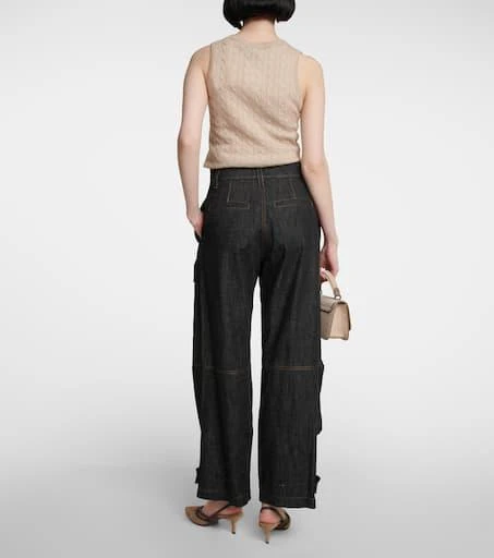 Brunello Cucinelli High-rise denim cargo pants 3