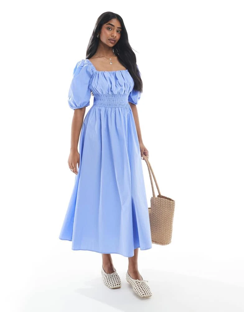 knee length dresses for ladies Triple Goddess Print Milkmaid Midi Dress  Disturbia