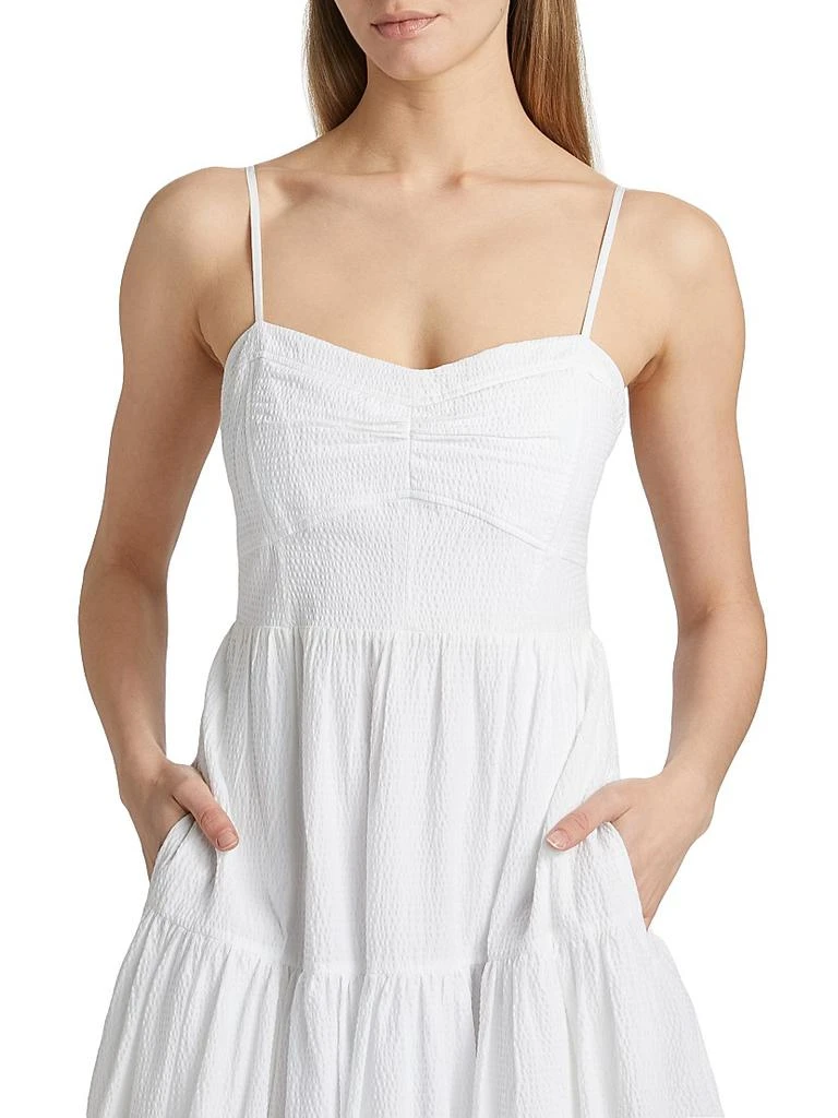 Tanya Taylor Verona Textured Cotton Midi-Dress 6