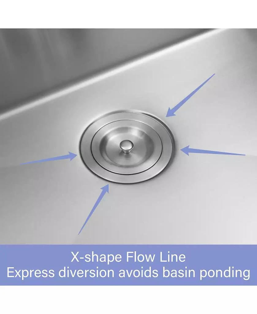 Flynama Laundry Workstation Sink Undermount Deep Single Bowl Stainless Steel Utility Tub 6