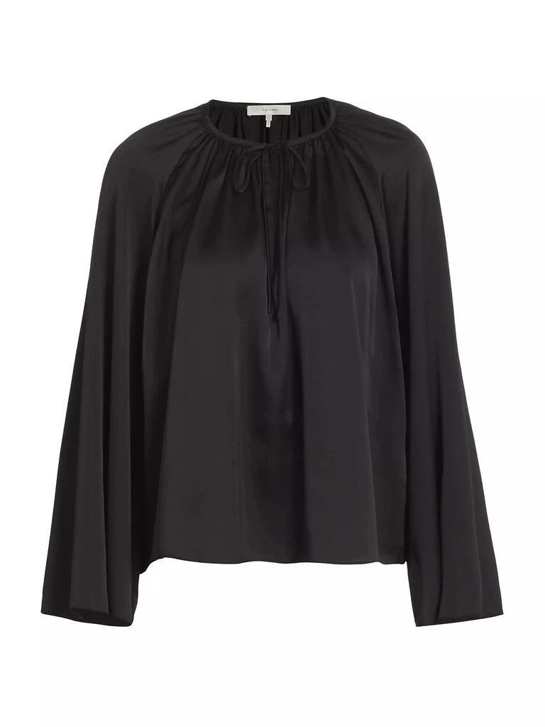 FRAME Shirred Satin Blouse 1
