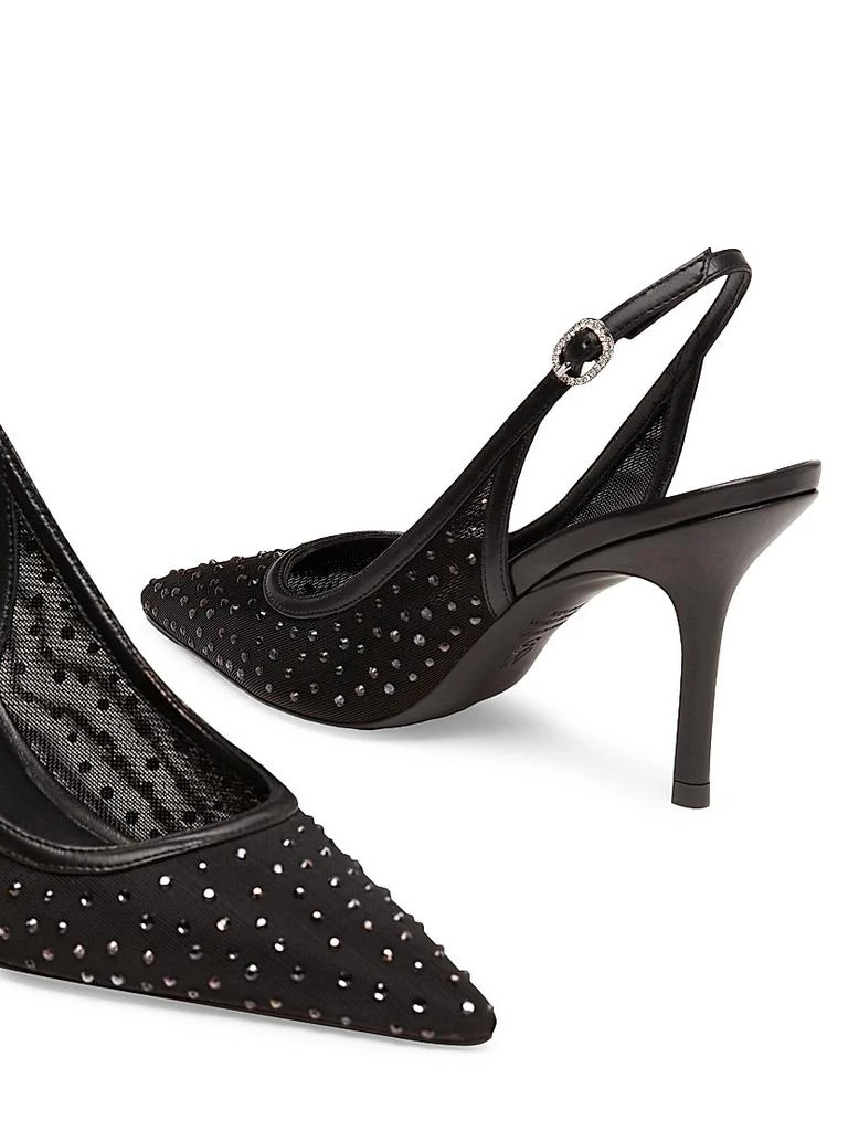 Stuart Weitzman Emilia 85MM Mesh Crystal-Embellished Slingback Pumps 4