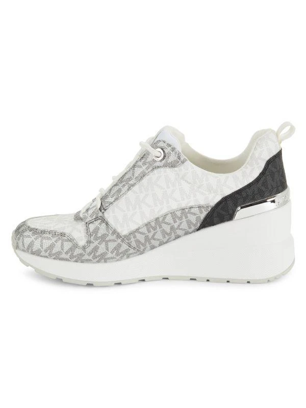 Michael Kors Stacy Monogram Print Wedge Sneakers 4