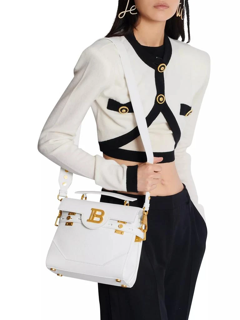 Balmain B Buzz 23 Grained Leather Top Handle Bag 2