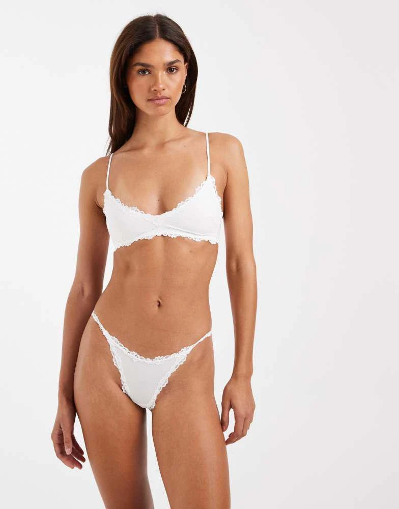 Free People Free People charlie micro thong in ivory