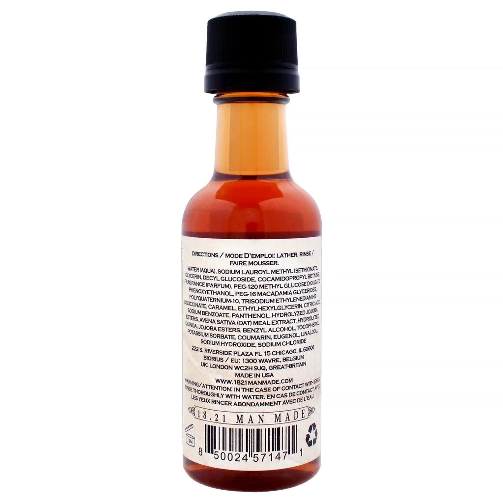 18.21 Man Made 3-In-1 Man Made Wash - Spiced Vanilla by  for Men - 1.7 oz Shampoo, Conditioner and Body Wash 2