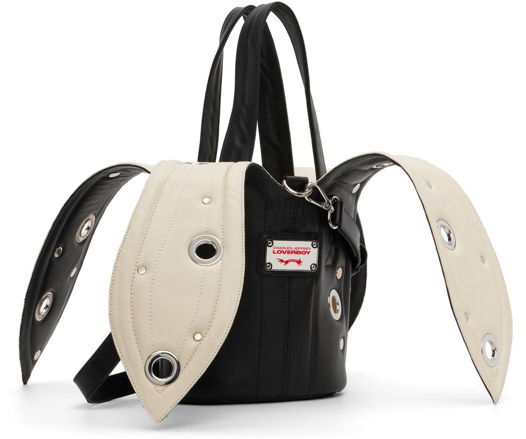 Charles Jeffrey Loverboy Black Banana Bucket Eyelets Bag