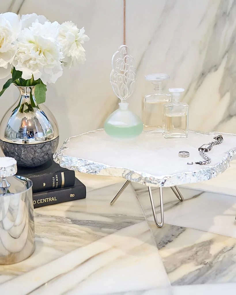 ANNA New York Torta Crystal Cake Stand, Silver 4