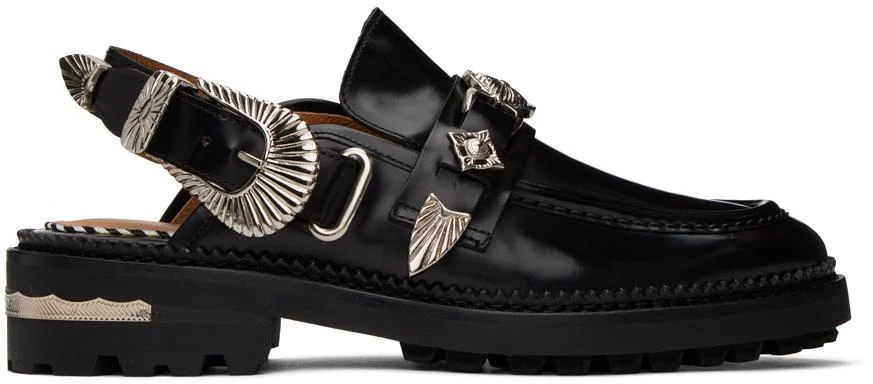 Toga Pulla Black Polished Loafers 1