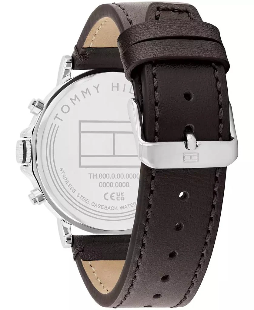 Tommy Hilfiger Men's Dark Brown Leather Watch 44mm 3
