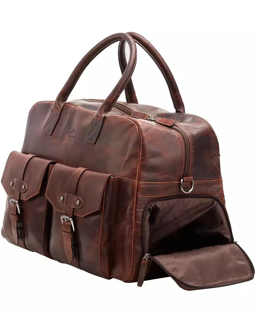 Mancini Leather Goods Men's Buffalo Classic Duffel Bag 5
