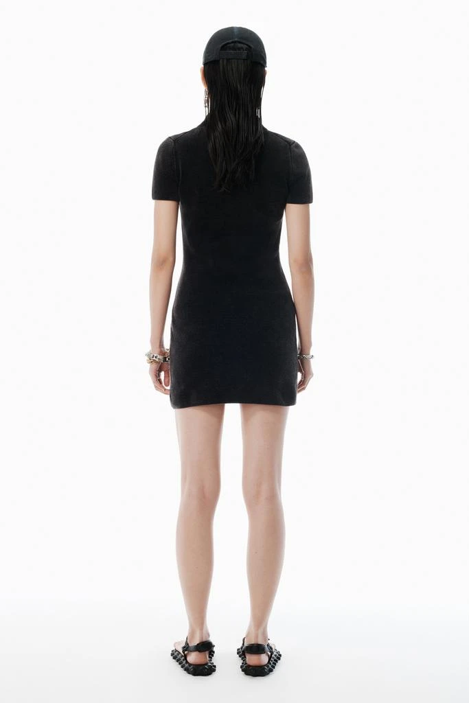 princess polly baby blue dress Alexander Wang . T Crew Neck Mini Dress in Black Cotton main image 0