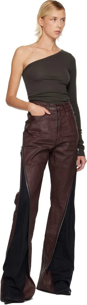 Rick Owens Burgundy Concordians Bolan Banana Jeans 4