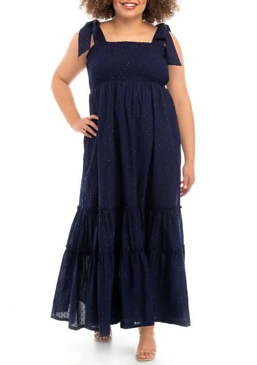 Crown & Ivy™ Ivy Plus Size Tie Shoulder Dress 1