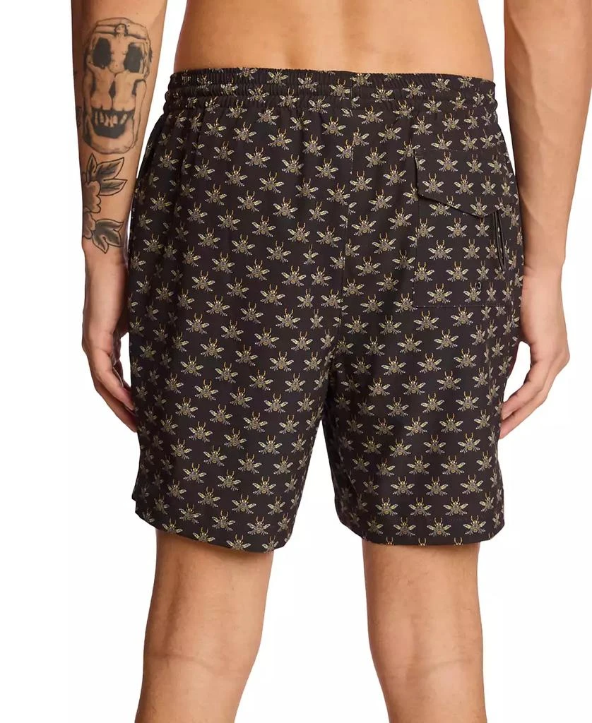 Paisley & Gray Men's Gilligan Printed Drawstring 6" Swim Trunks 4