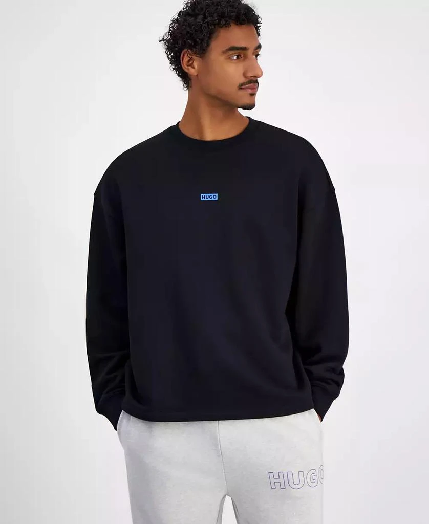 Hugo Boss Men's Naviu Relaxed Fit Long Sleeve Crewneck Logo Sweatshirt 1
