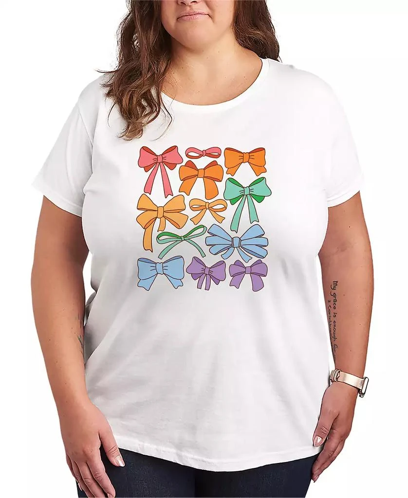 Hybrid Apparel Plus Size Instant Message Pride Coquette Bows Short-Sleeve Graphic T-Shirt