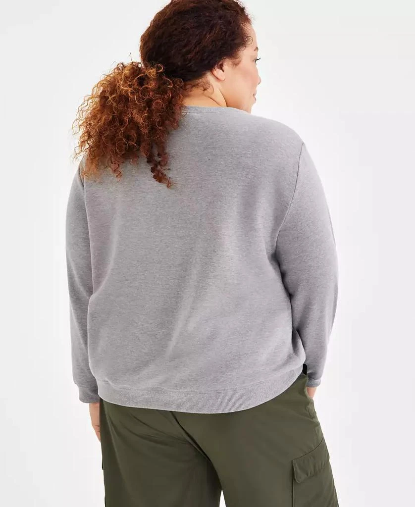 Macy's Plus Size Heather Fleece Sweatshirt, Created for Macy's 4
