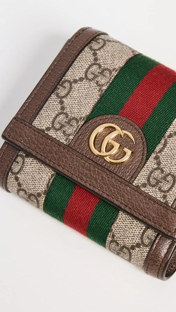What Goes Around Comes Around Gucci Brown Coated Canvas Ophidia GG Wallet 3