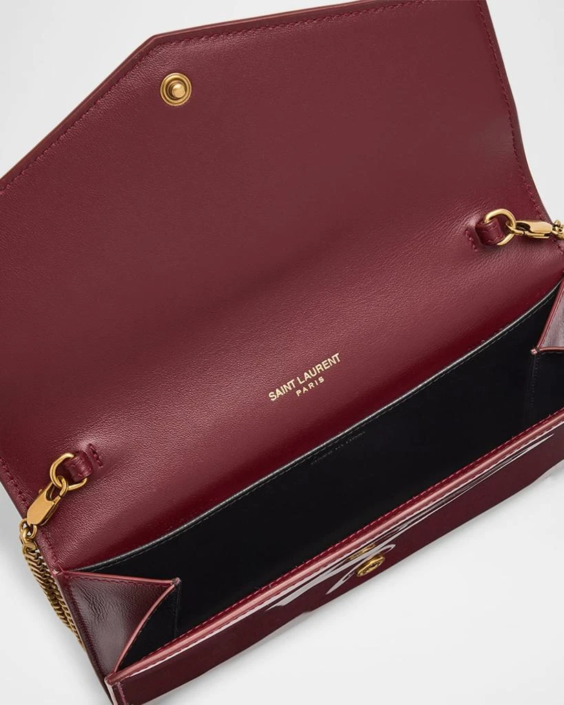 Yves Saint Laurent YSL Wallet on Chain in Patent Leather 4