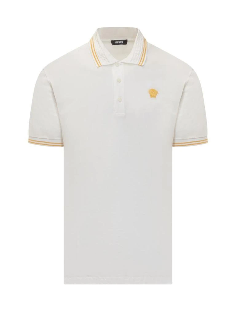 Versace Versace Medusa Polo Shirt With Greca Jacquard 1