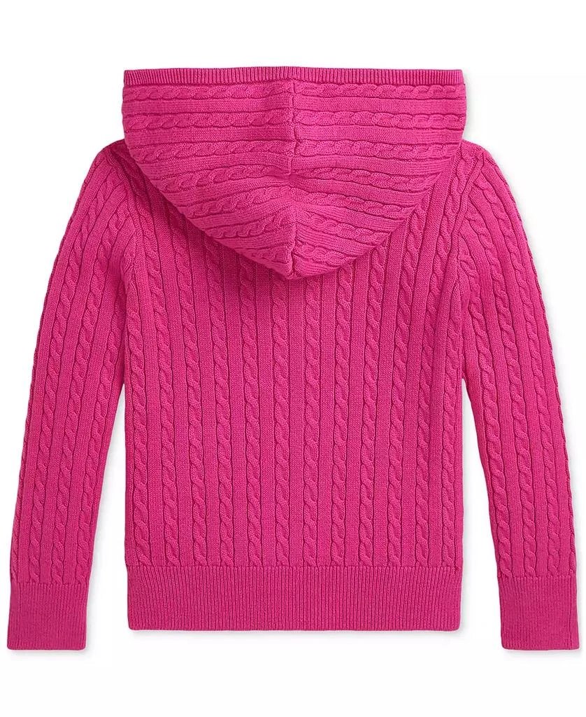 Polo Ralph Lauren Toddler & Little Girls Mini-Cable Cotton Full-Zip Hoodie 3