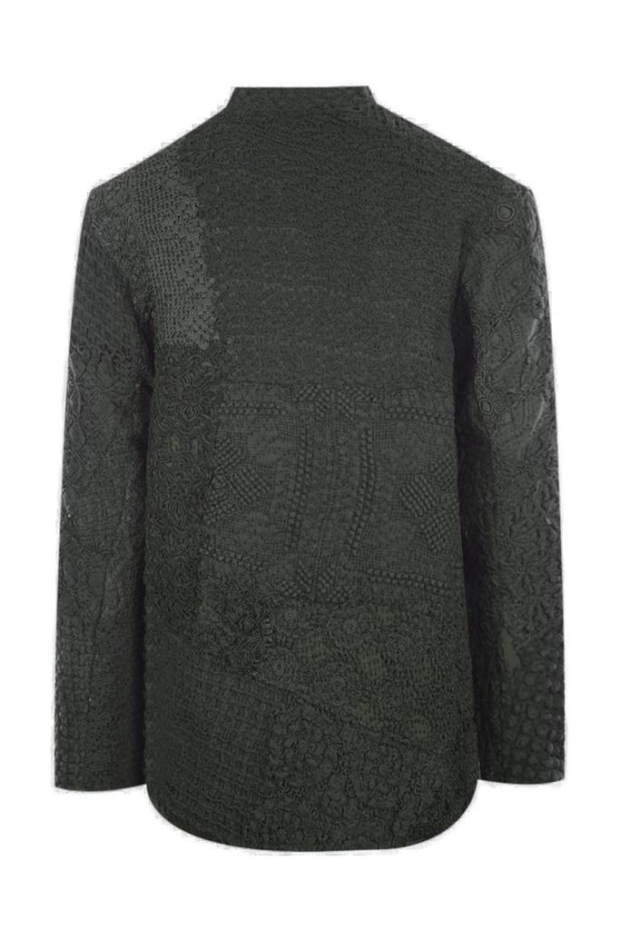 BY WALID By Walid Embroidered Patchwork Zipped Jacket