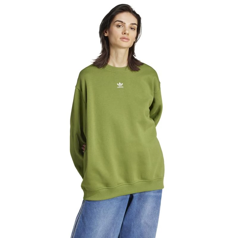Shop adidas Originals Fleece Oversized Crewneck Sweater Women's