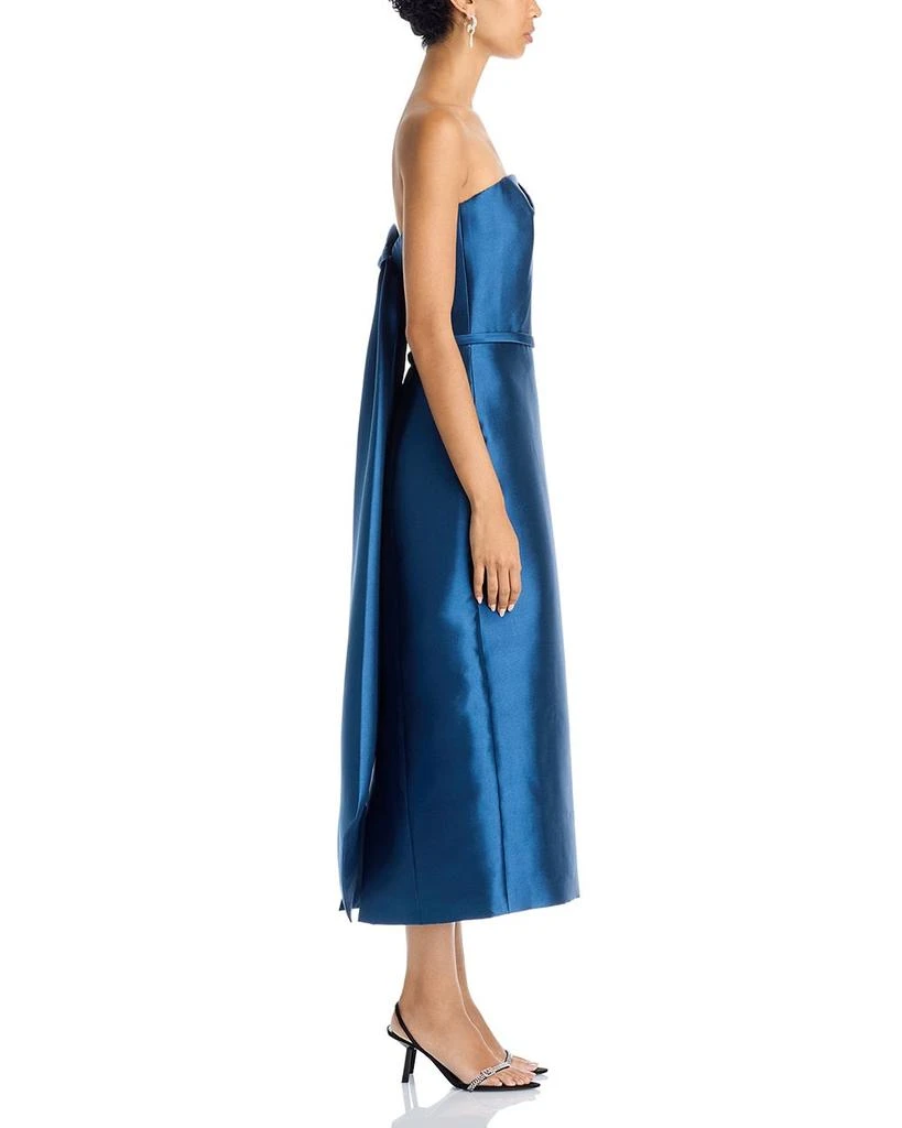 Amsale Bow Shoulder Midi Dress 5