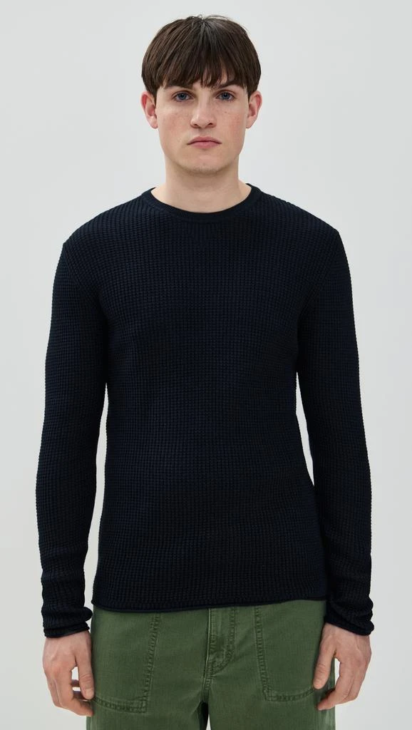 Billy Reid Mini Waffle Crew Sweater 6