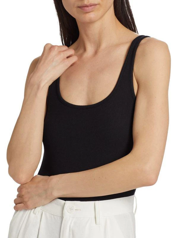 ATM Anthony Thomas Melillo Rib-Knit Scoop-Neck Bodysuit 5