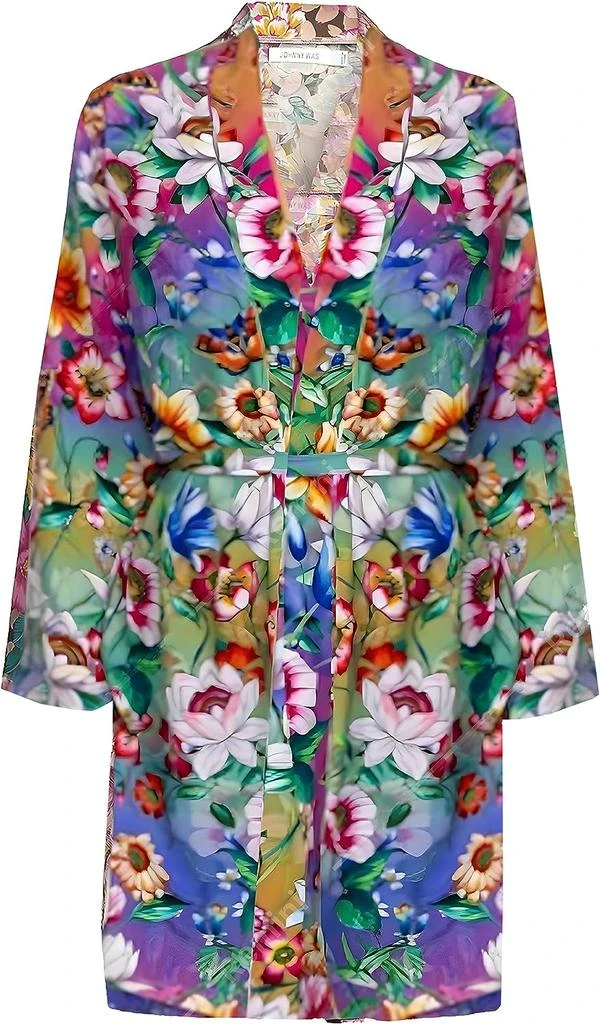 Johnny Was Women Evelyn Floral Cotton Silk Belted Tie Robe Multicolor 1