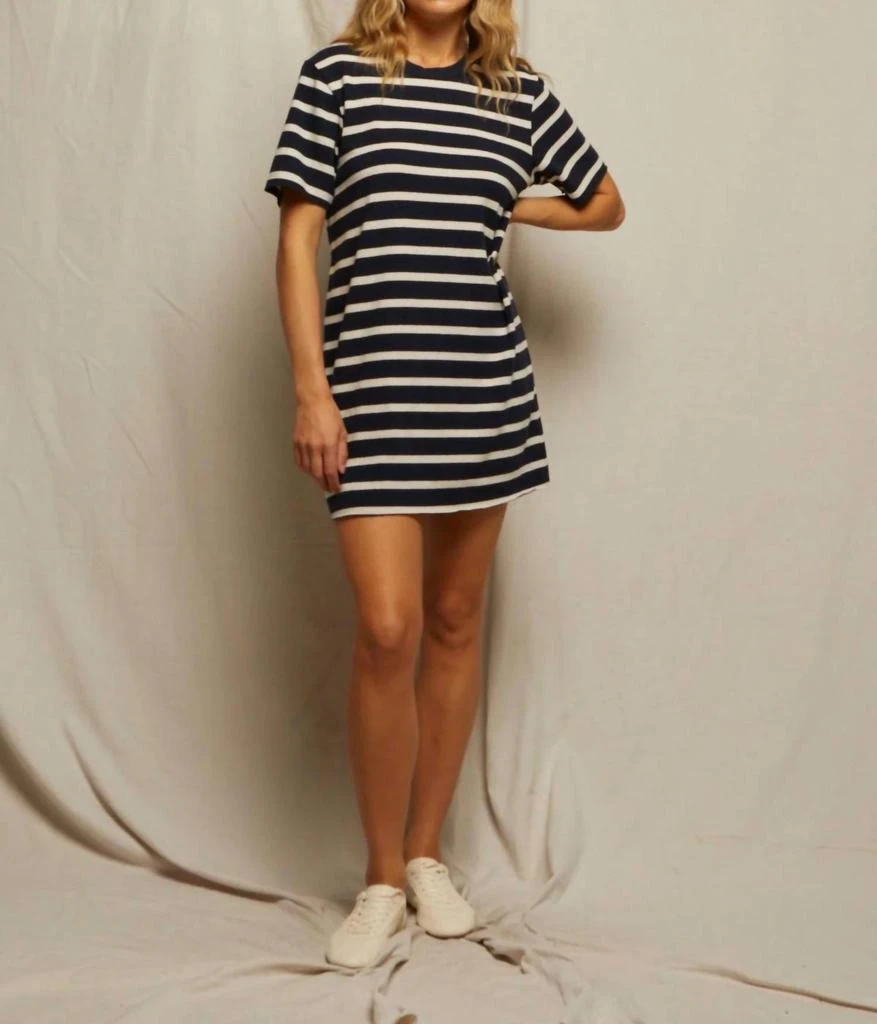 perfectwhitetee Perfectwhitetee - Rhett Striped T-shirt Dress 2