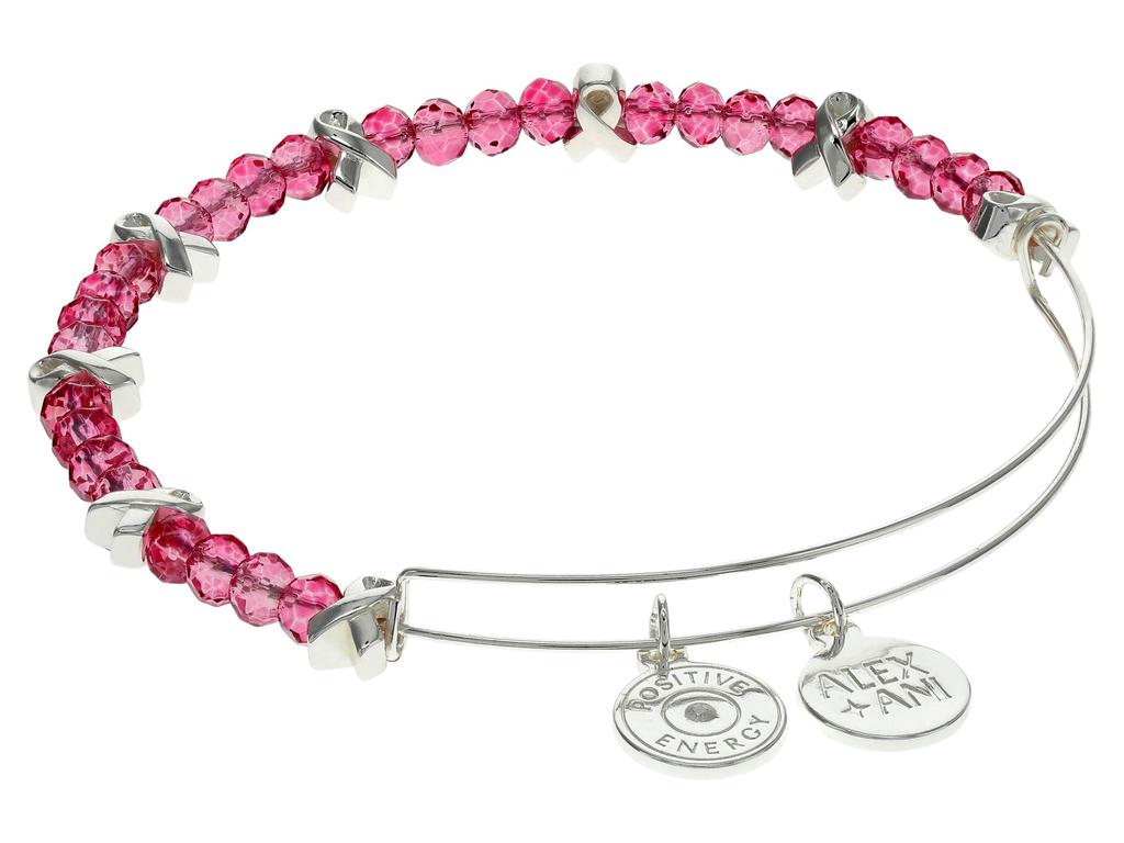 Alex and Ani Pink Ribbon Beaded Bracelet