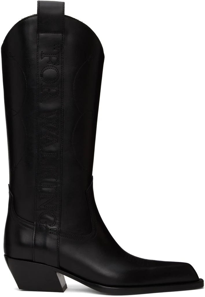 Off-White Black 'For Walking' Boots 1