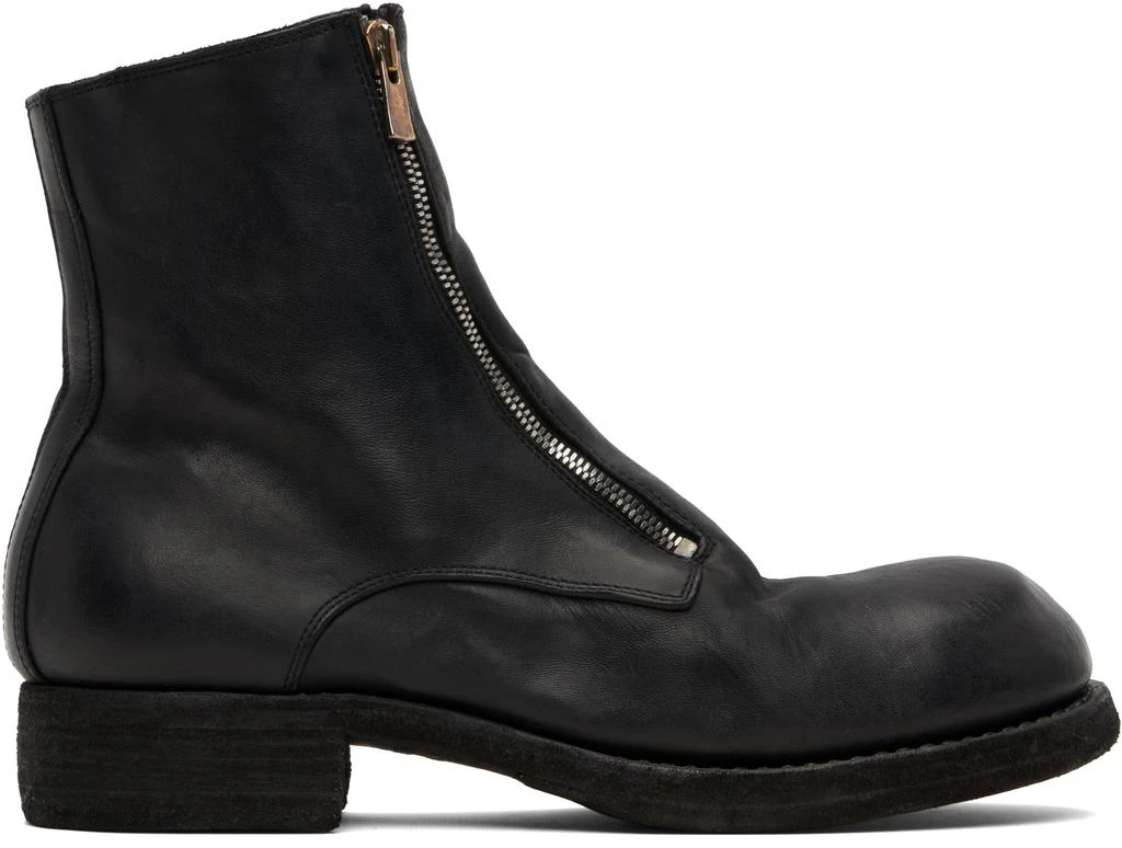 Guidi Boots Zippées En Cuir | Noir | FR