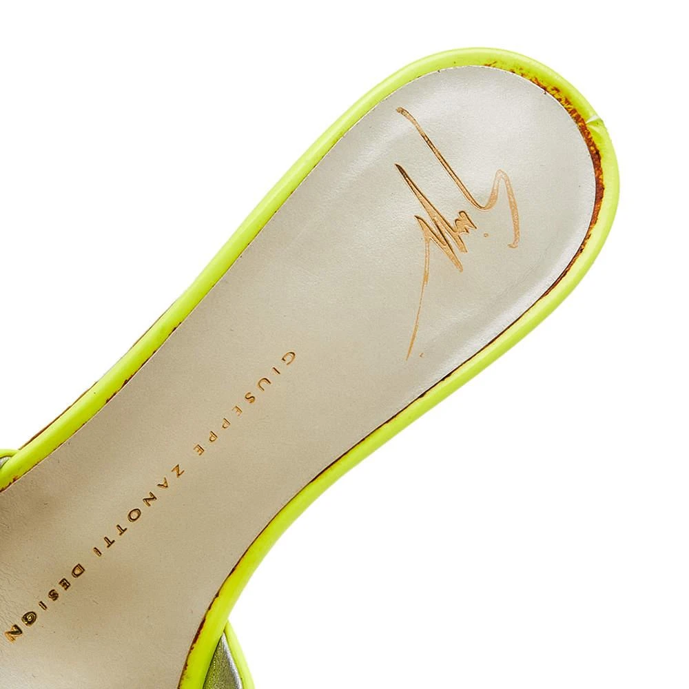 Giuseppe Zanotti Giuseppe Zanotti Neon Yellow Patent Leather Platform Sandals Size 35 7