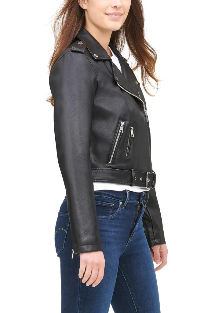 Levi's Faux Leather Fashion Belted Moto Jacket 9