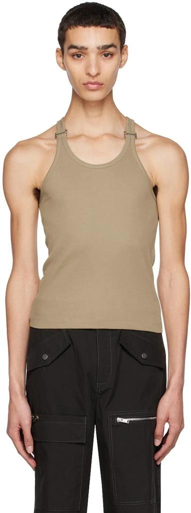 Dion Lee Khaki E-Hook Tank Top 1