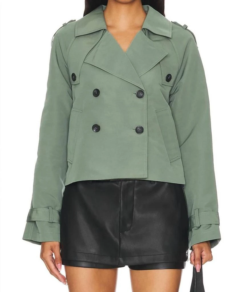 Steve Madden Steve Madden - Sirus Cropped Double-Breasted Trench Jacket 1