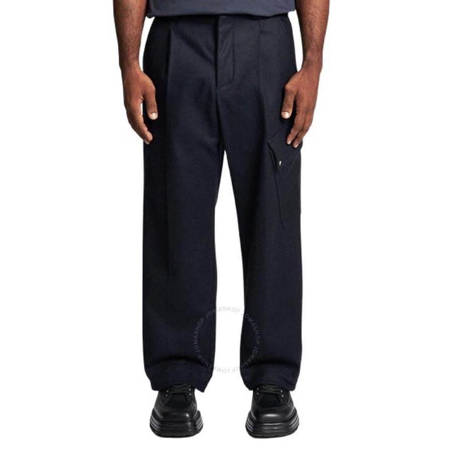 OAMC Men's Navy Combine Straight-Leg Cropped Trousers