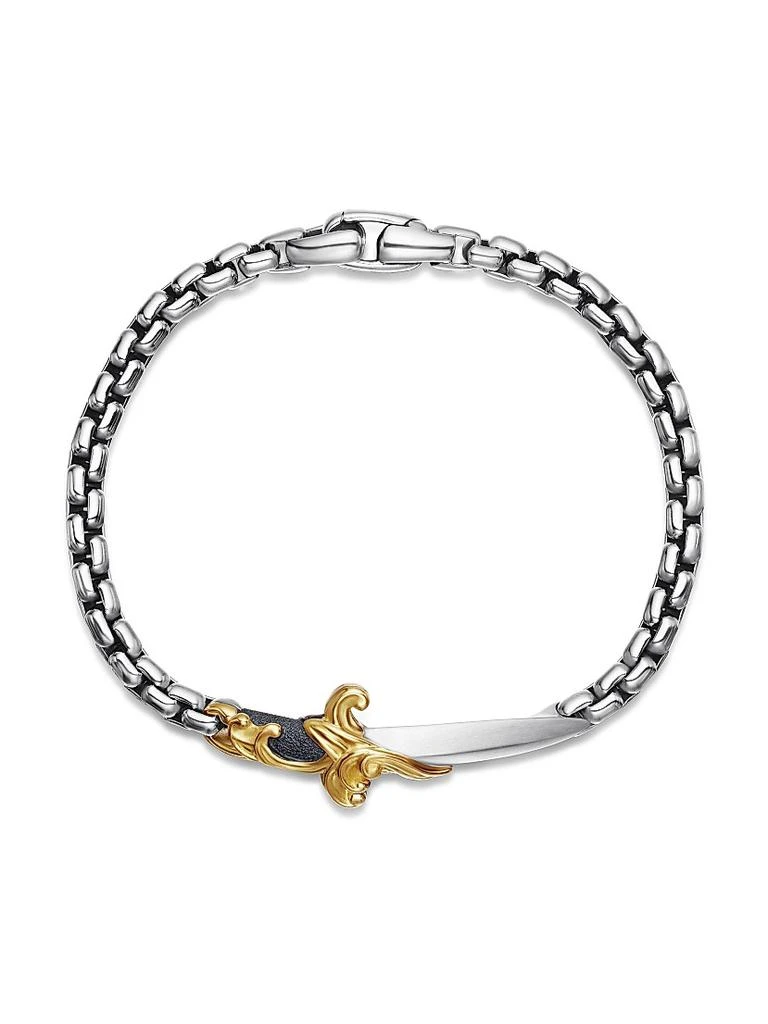 David Yurman Waves Dagger Bracelet with 18K Yellow Gold and Sterling Silver 3