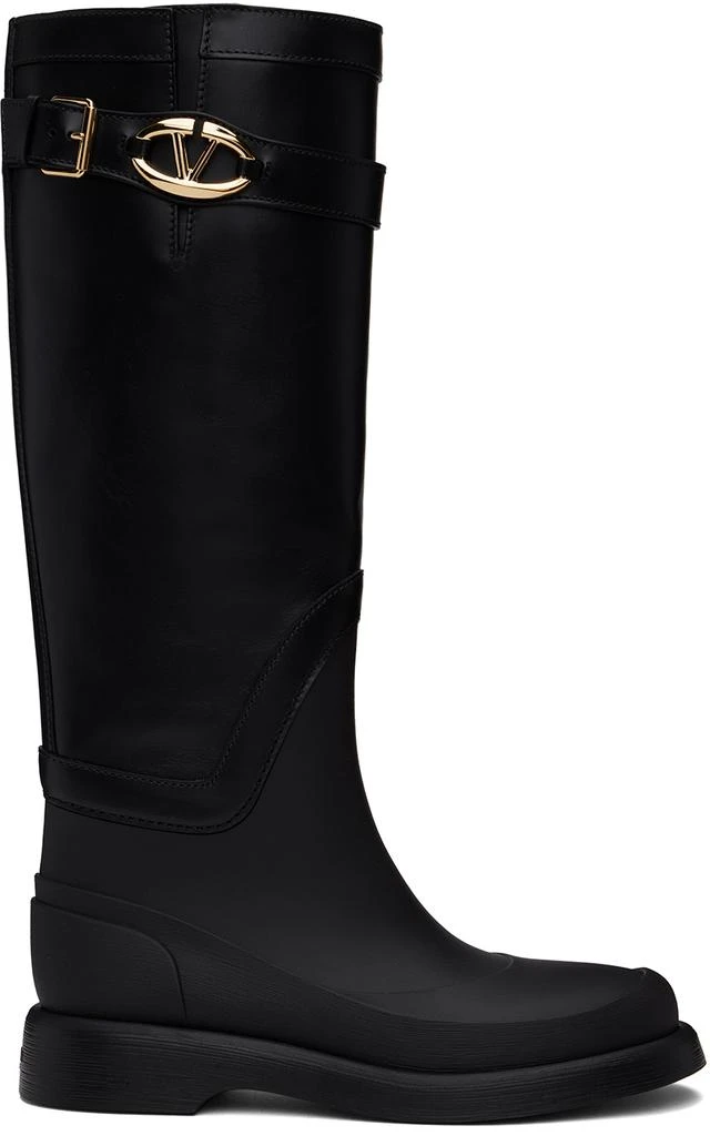 Valentino Black VLogo The Bold Edition Rain Boots 1
