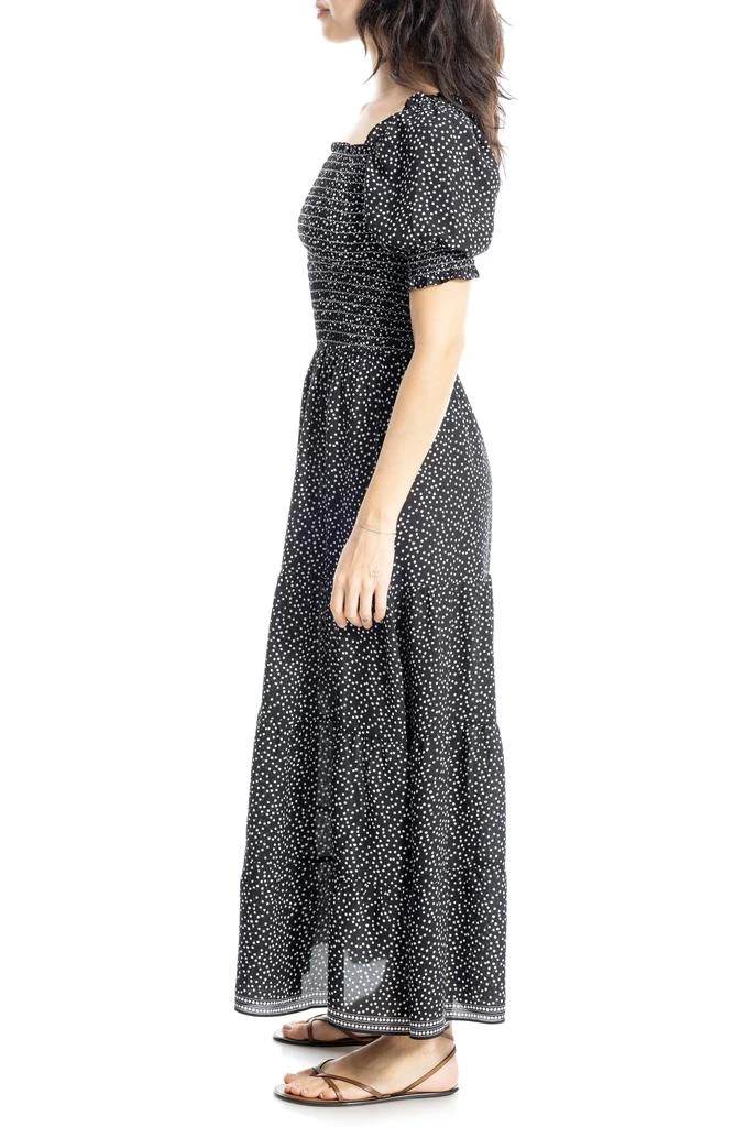 Max Studio Short Sleeve Smocked Tiered Maxi Dress 5