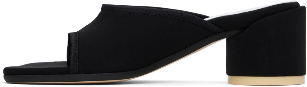 MM6 Black Scuba Lyrca Heeled Sandals 3