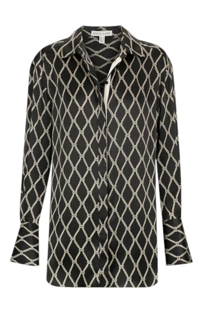 Shona Joy Shona Joy - SILK CONTRAST RELAXED SHIRT 3
