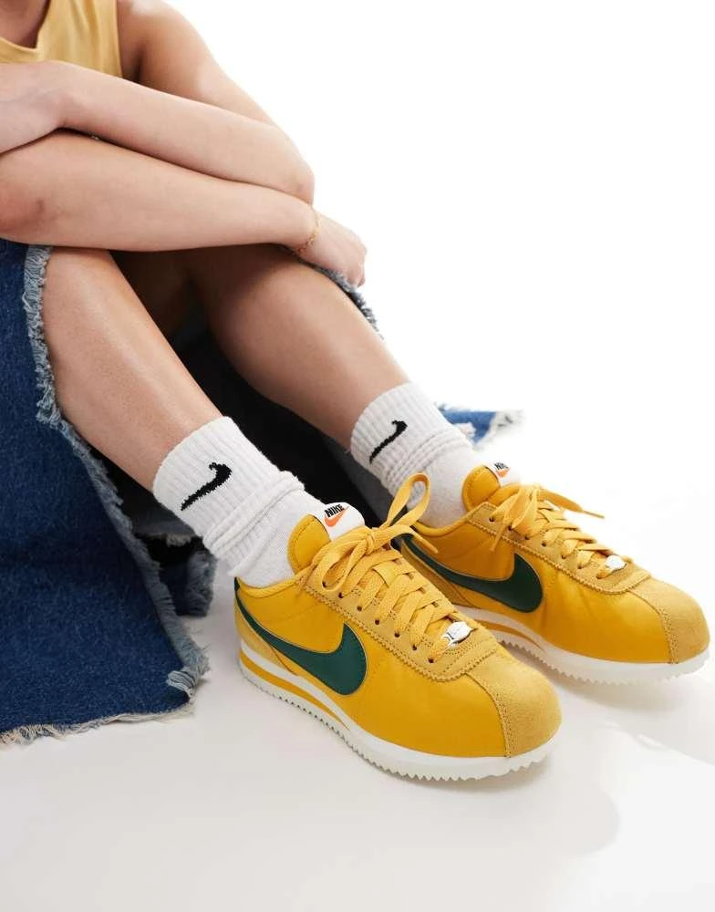 NIKE Nike Cortez TXT trainers in yellow and green 1