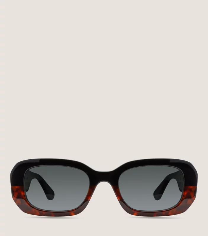 Stuart Weitzman TWO-TONE RECTANGULAR SUNGLASSES