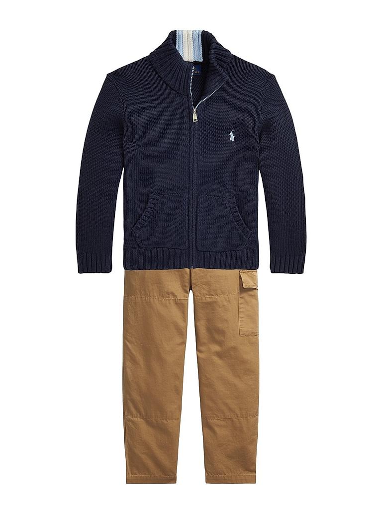 Ralph Lauren Little Boy's & Boy's Knit Zip Sweater