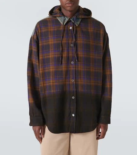 Acne Studios Paneled checked cotton flannel shirt 3